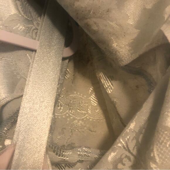 Vintage Light Grey Blue Mother of the Bride Pearl Accent Jacket Dress Sz 12 NWT - Picture 10 of 13